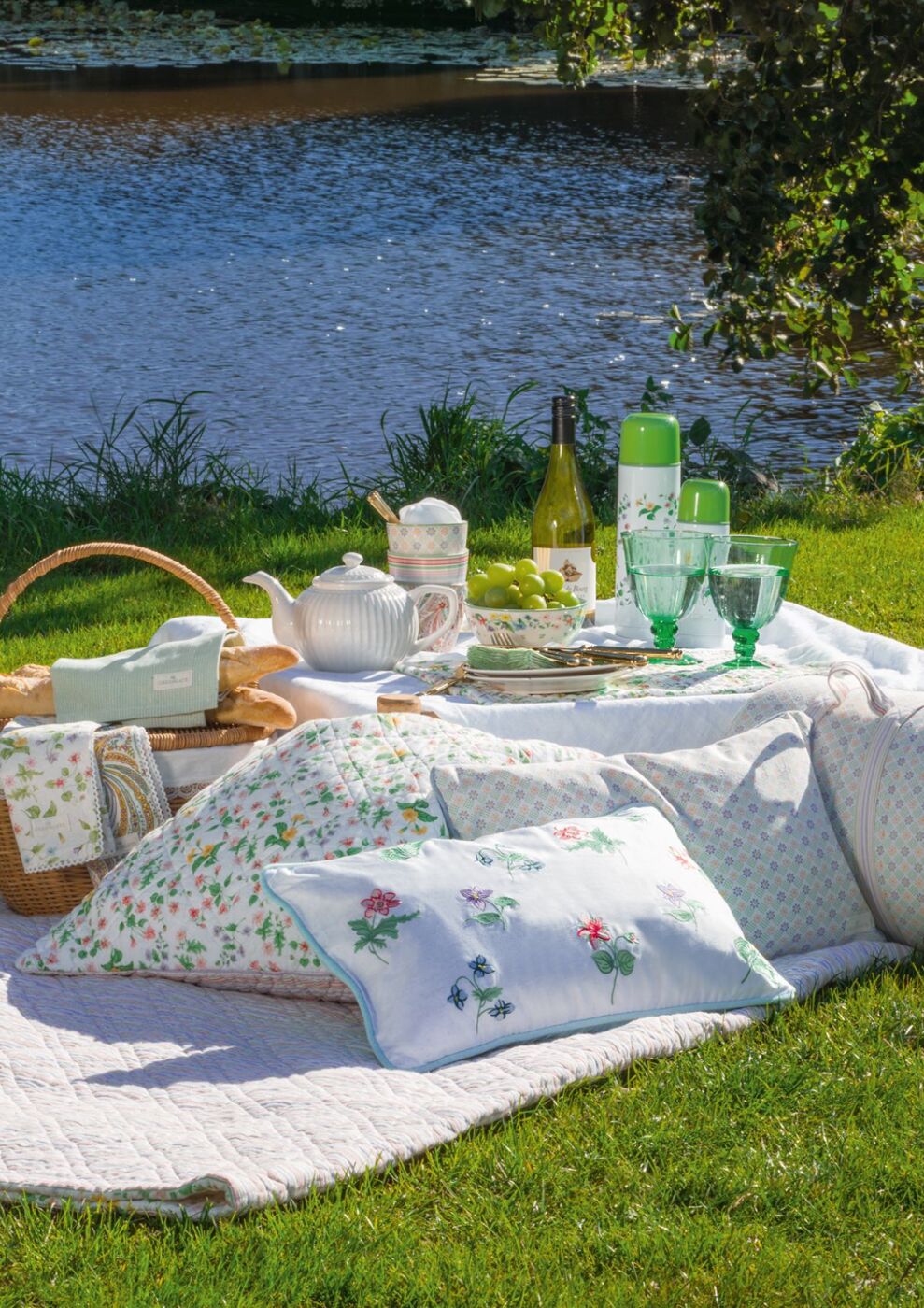 Greengate Quilt Karolina white 140x220 cm, mehrlagig durchgesteppt