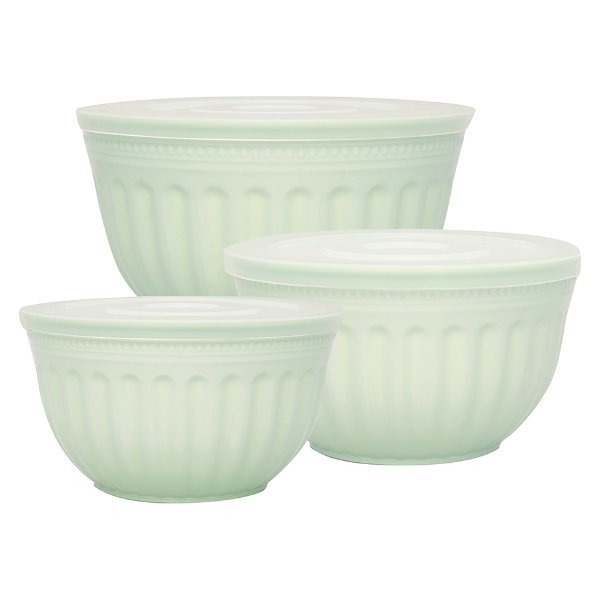 Greengate Schüssel Set/3 mit Deckeln Alice pale green Bowl with Lid Set of 3