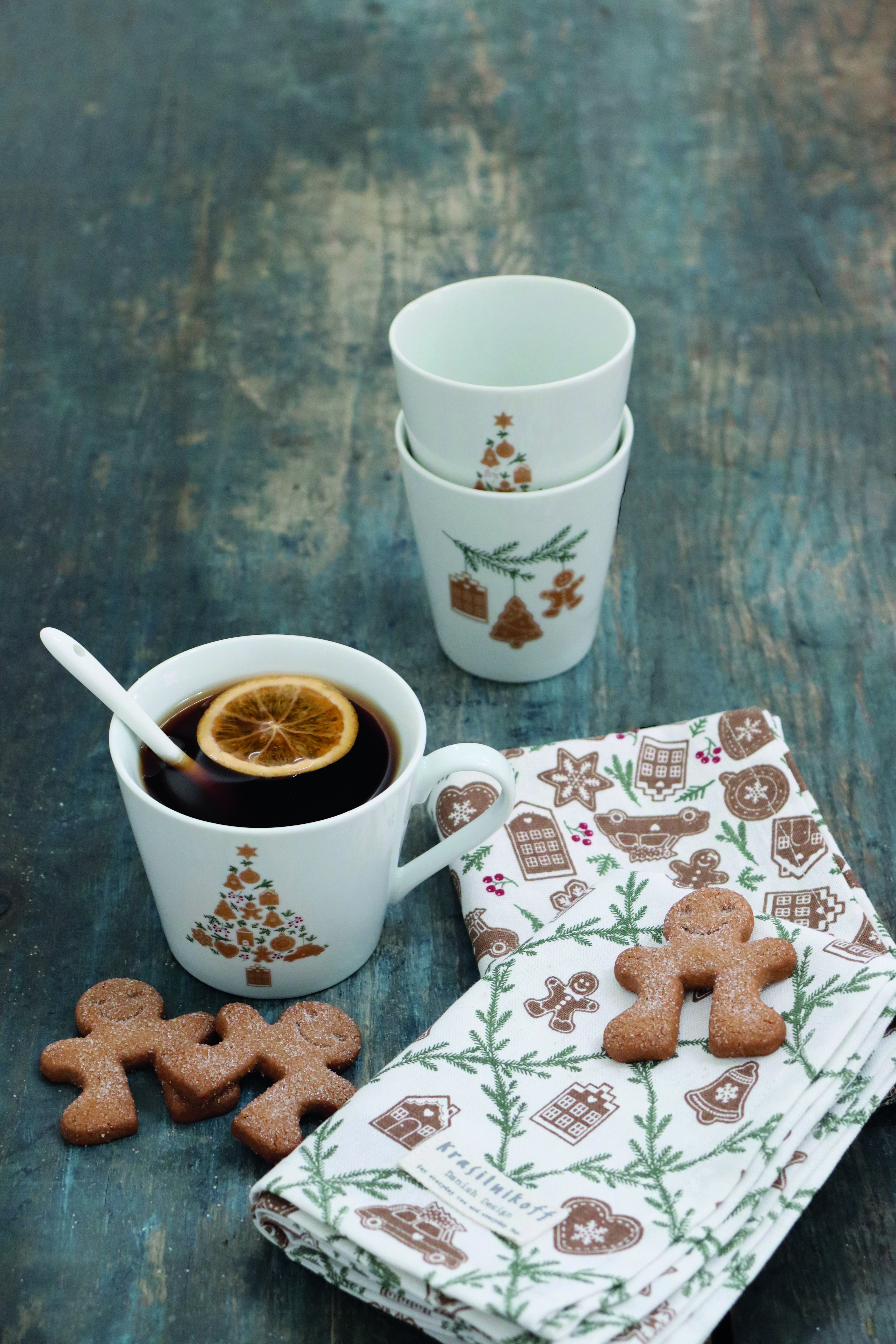 Krasilnikoff Happy Mug Gingerbread 3 Trinkbecher ohne Henkel