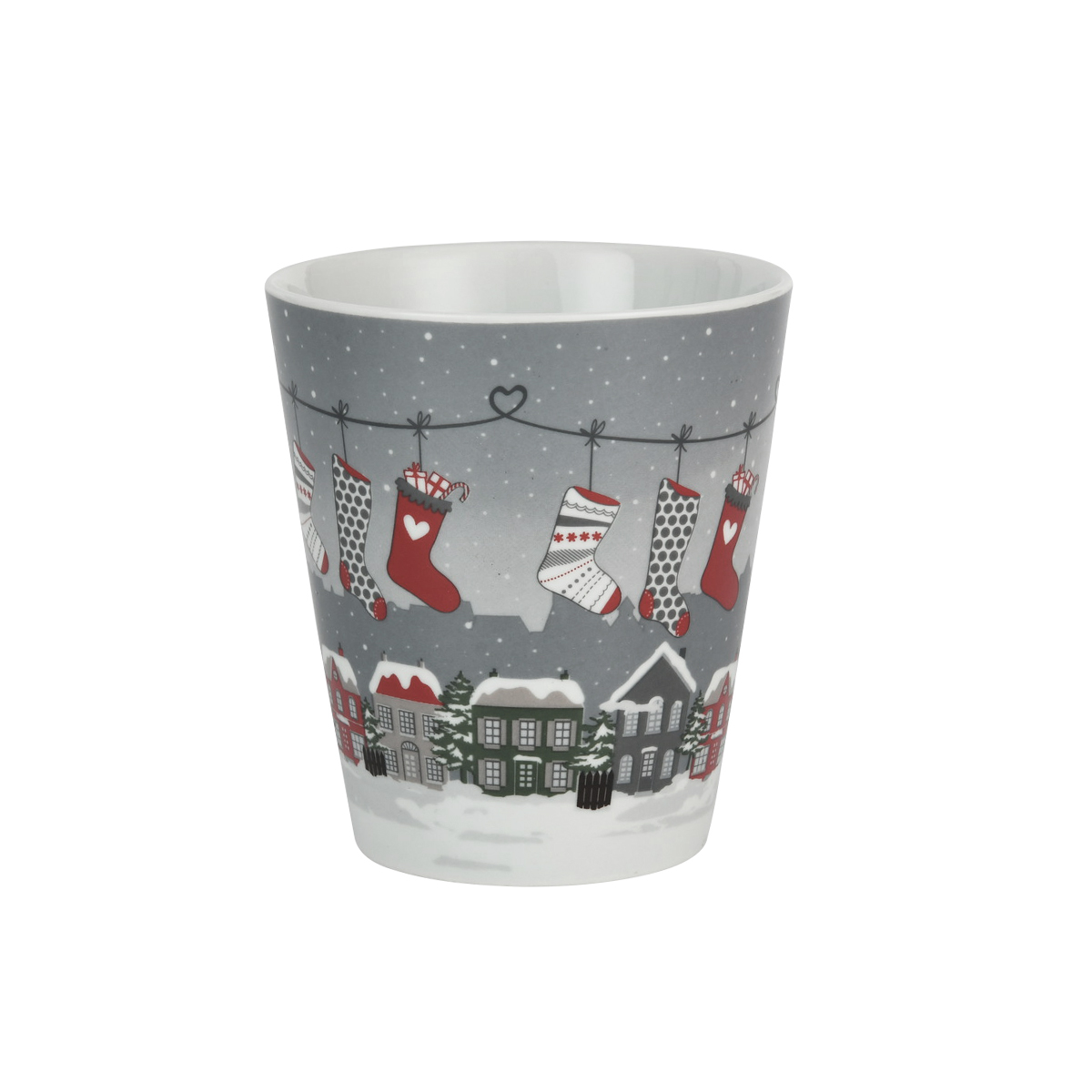 Krasilnikoff Happy Mug Stockings in the city Trinkbecher ohne Henkel