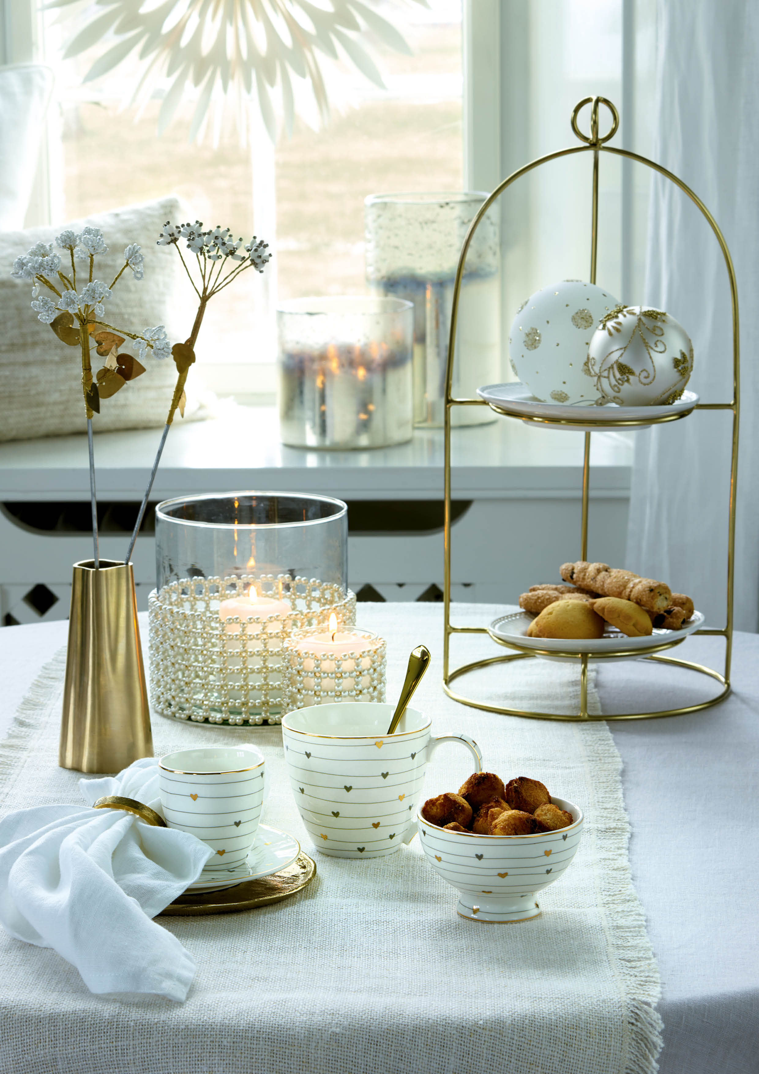 Greengate Becher Grace white Lattecup mit Henkel