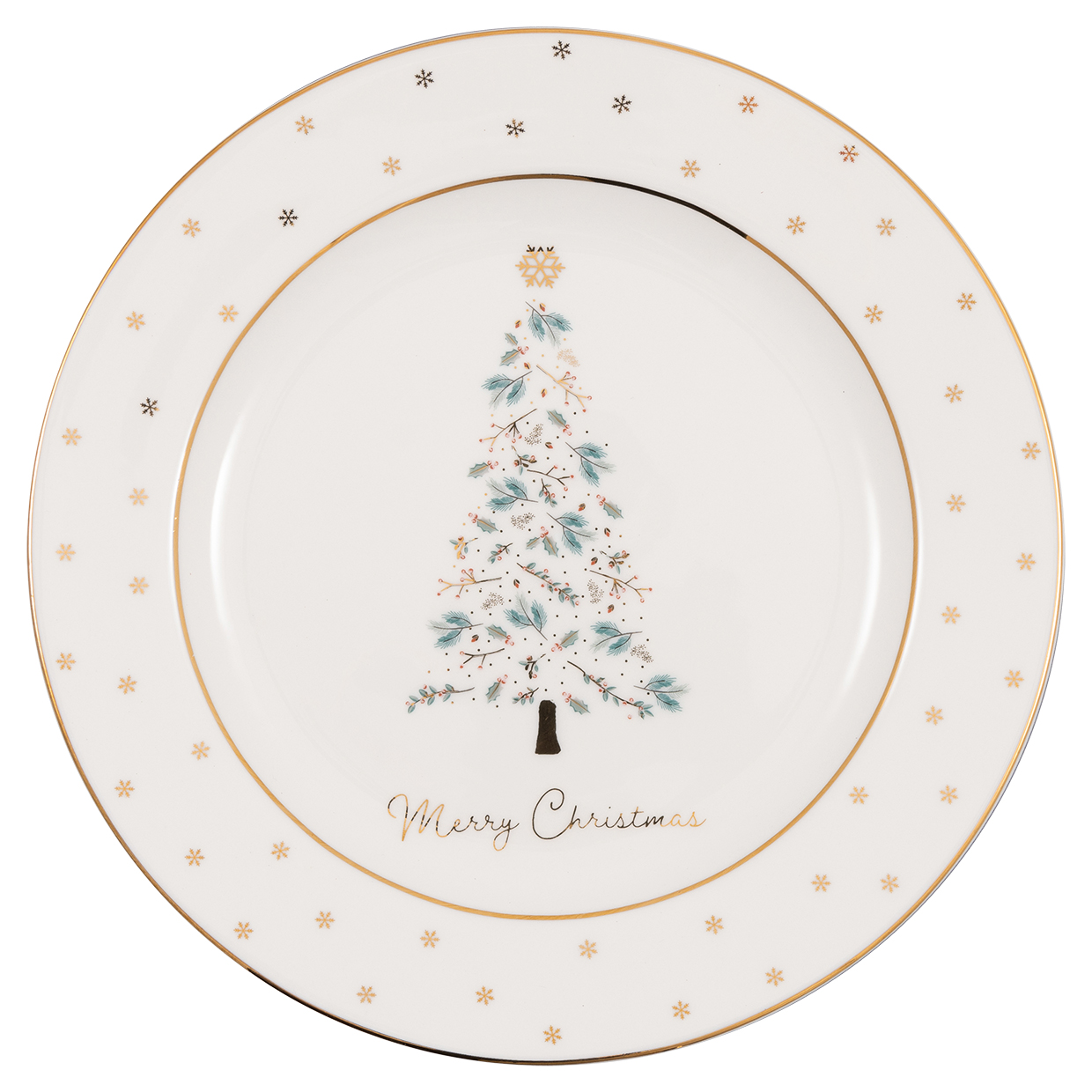 Greengate Frühstücksteller Lucie xmas white