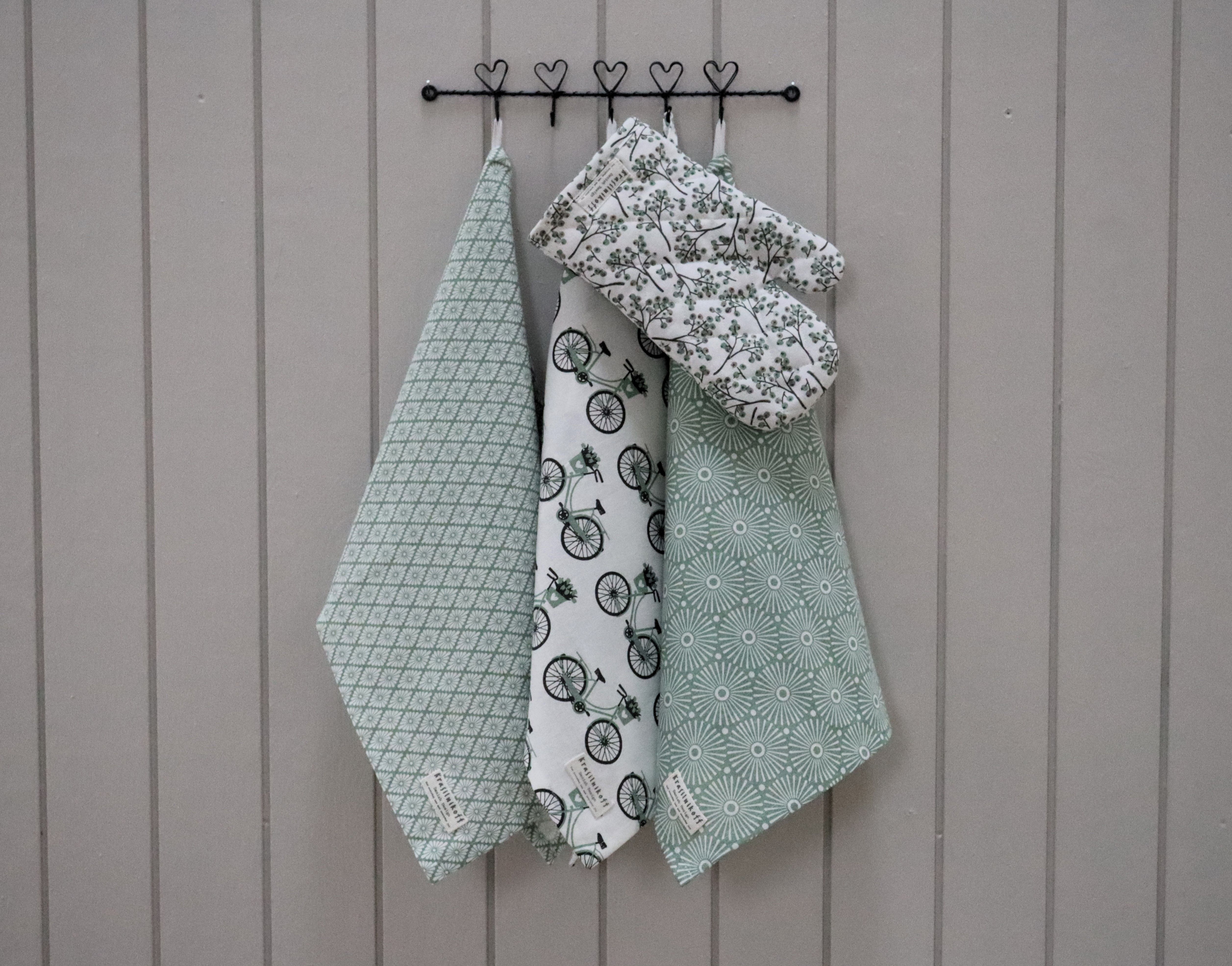 Krasilnikoff Geschirrtuch Bisquit dusty green Teatowel