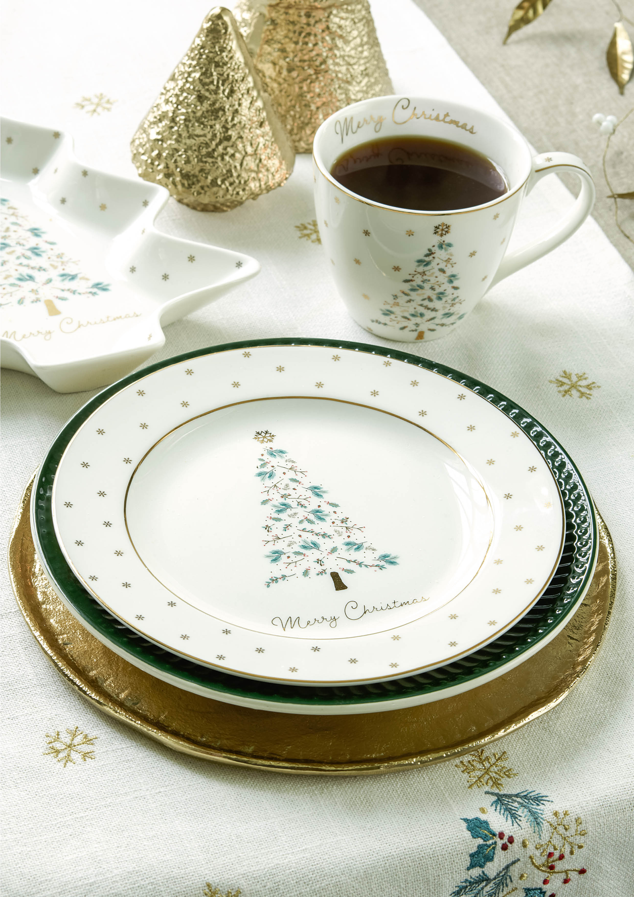 Greengate Schürze Lucie xmas white 