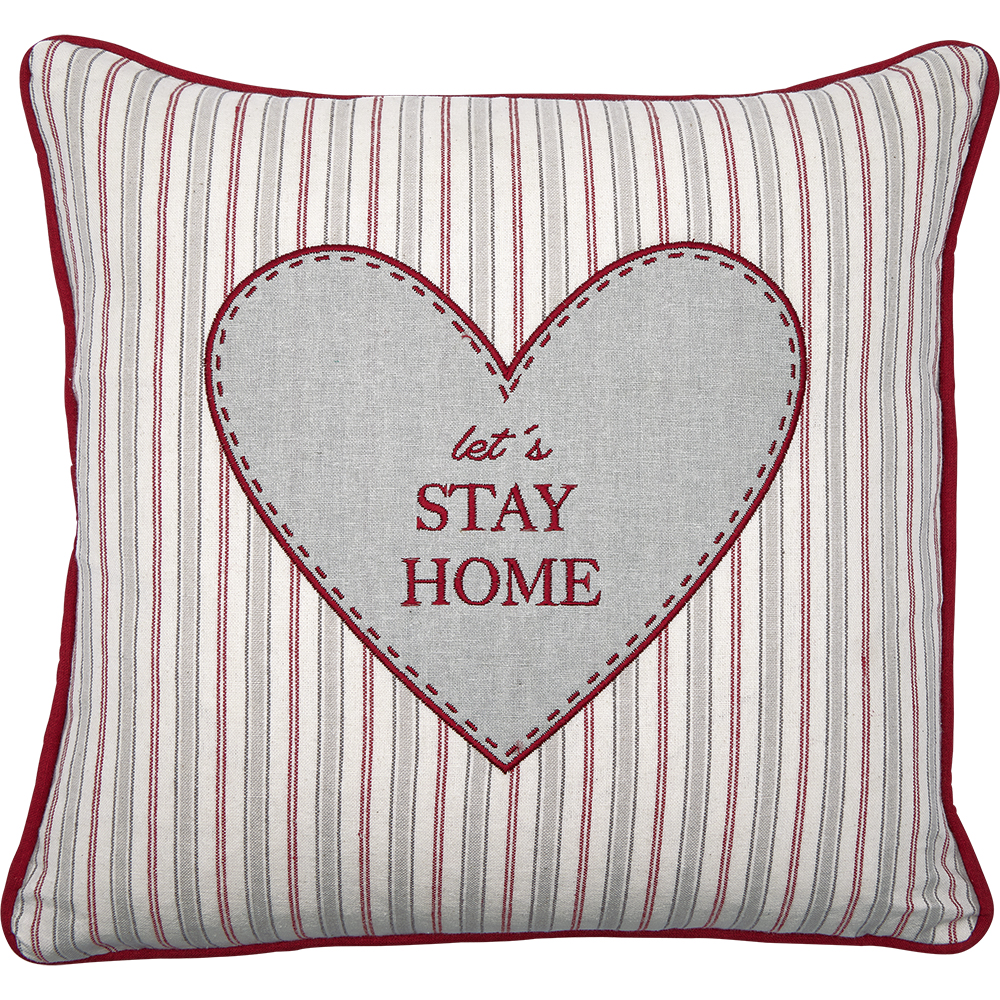 Greengate Kissenbezug Cara red heart w. embroidery 40 x 40cm