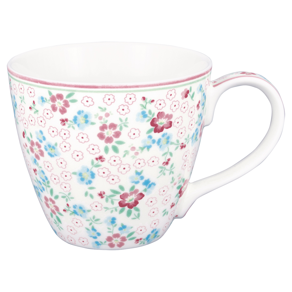 Greengate Becher Allyna white Lattecup mit Henkel