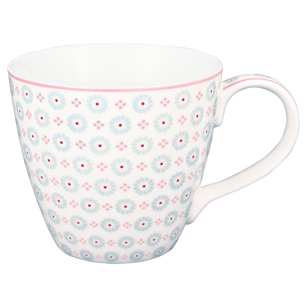 Greengate Becher Narina pale blue Lattecup mit Henkel