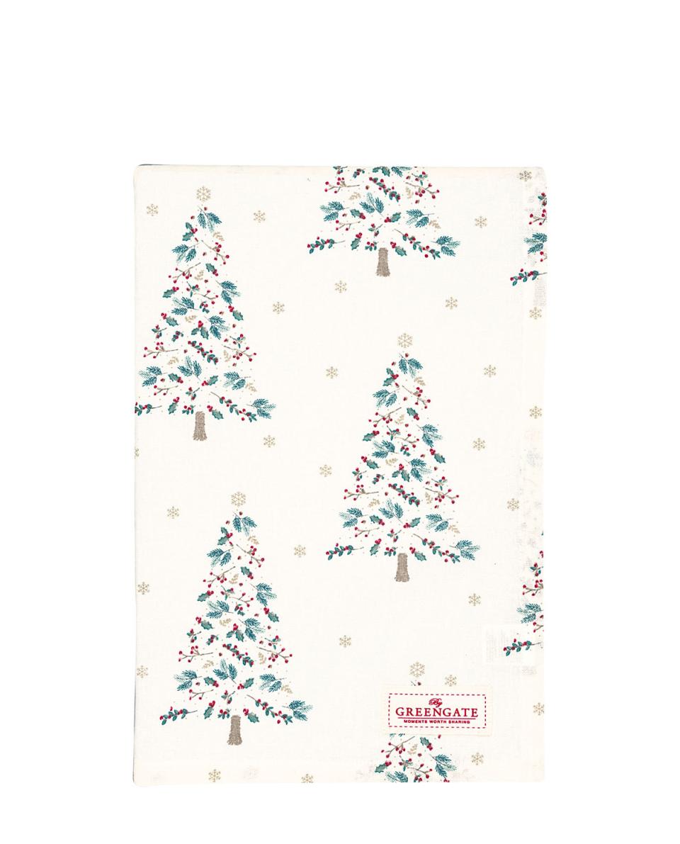 Greengate Tischdecke Lucie xmas white 150x150 cm 