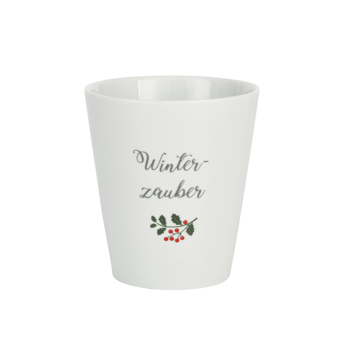 Krasilnikoff Happy Mug Winterzauber Trinkbecher ohne Henkel