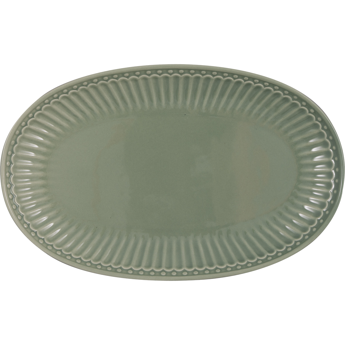 Greengate ovaler Teller/Servierplatte Bisquit plate Alice dusty green