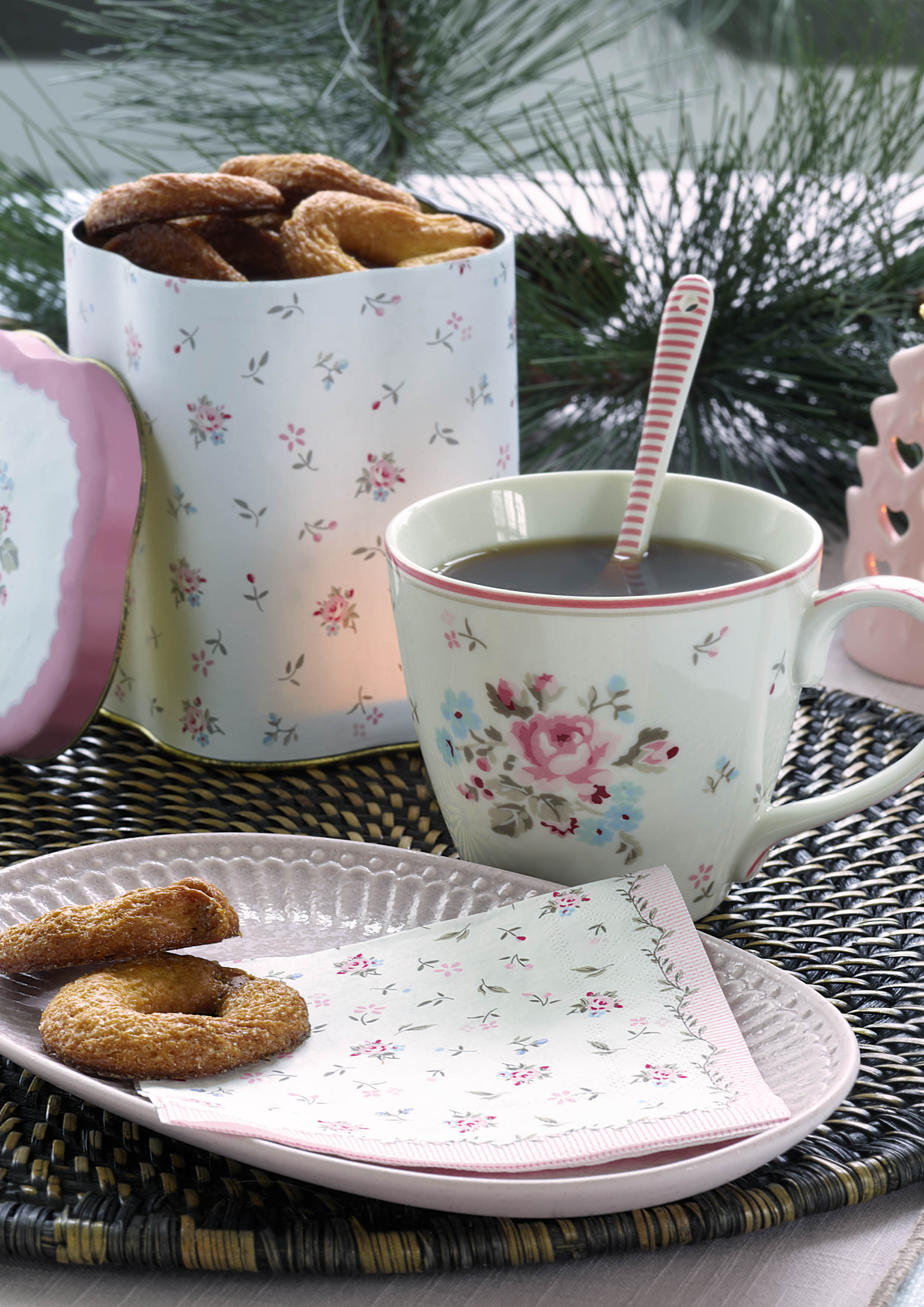 Greengate Becher Elysia white Lattecup mit Henkel