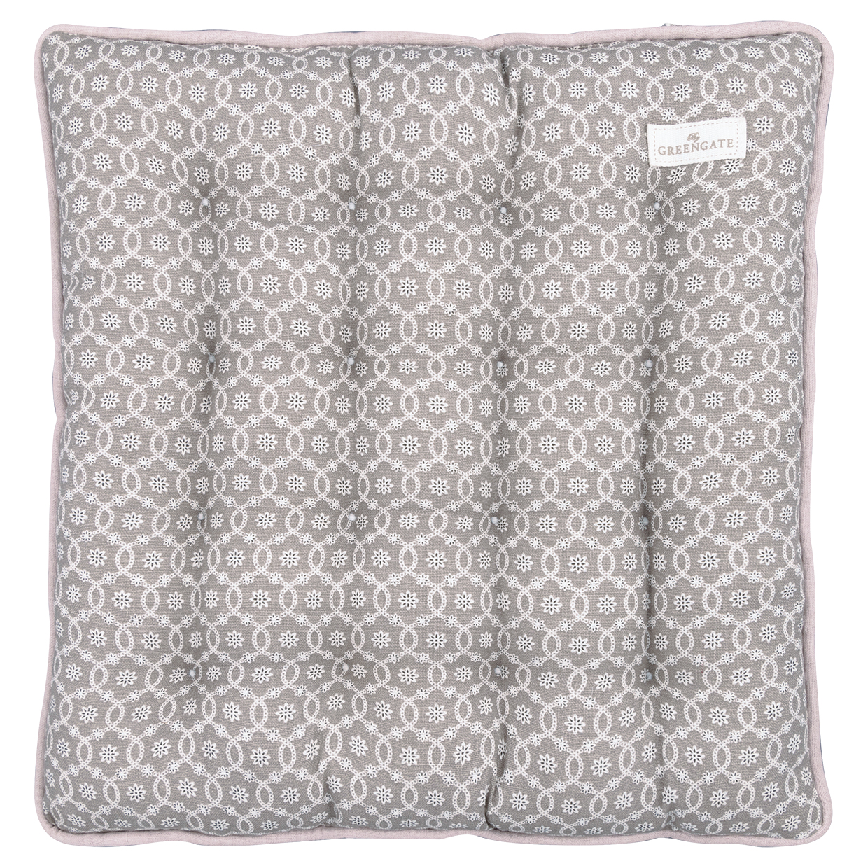 Greengate Sitzkissen/Stuhlkissen Sina grey large 40x40 cm